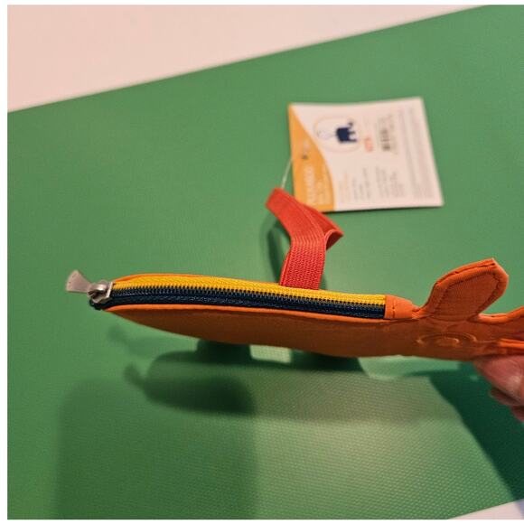 LUG Bag Tag Peekaboo Hippo New Elastic Strap Zip Pocket ID window Sunset orange - Picture 6 of 9